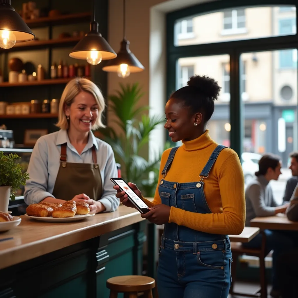 Mobile app interface showcase